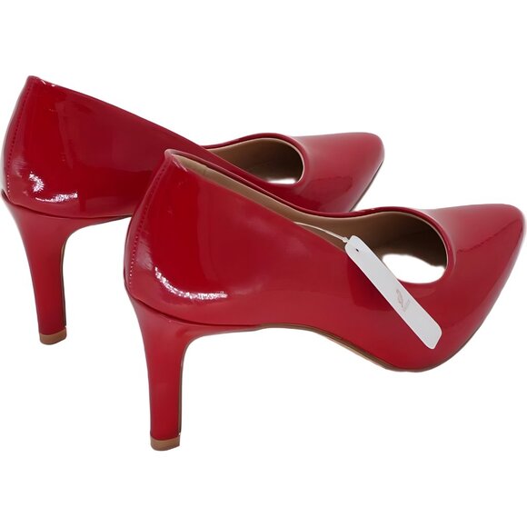 Dobolin Red Patent Pointed-Toe Pumps Heels Women US 7.5M EU 38 - Picture 3 of 6